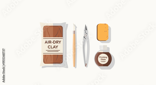 Air Dry Clay Modeling Tools Kit.