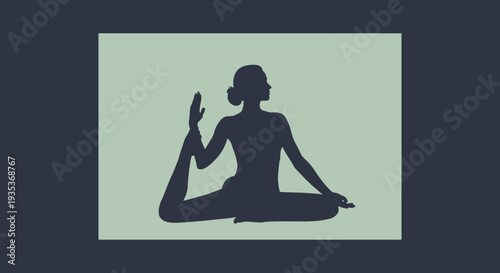Woman Practicing Yoga Silhouette.