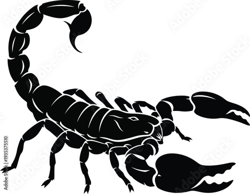 Black scorpion icon vector