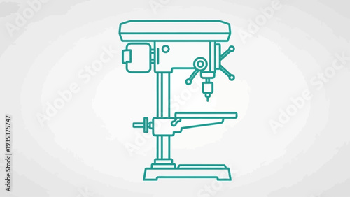 Drill Press Machine Industrial Equipment Tool.