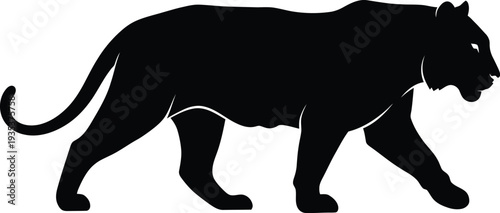 Black panther silhouette vector