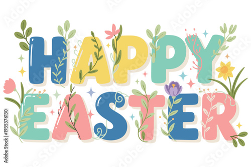 Christian Easter Easter typography, inspirational religious lettering