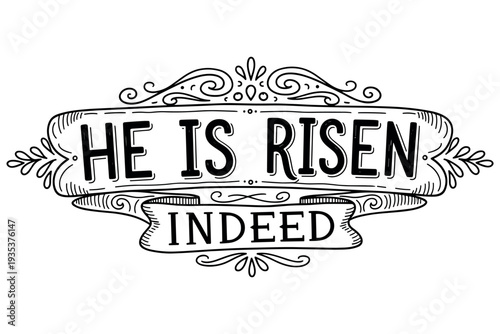 Christian Easter Easter typography, inspirational religious lettering