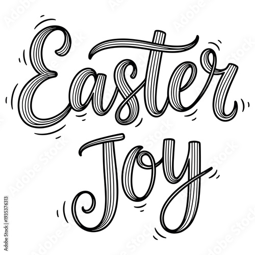 Christian Easter typography, inspirational religious lettering decorative vintage style