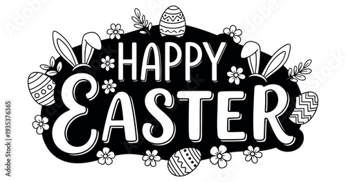 Christian Easter typography, inspirational religious lettering decorative vintage style