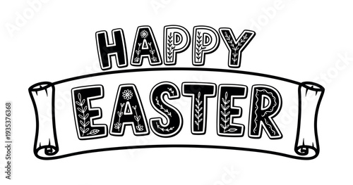 Christian Easter typography, inspirational religious lettering decorative vintage style