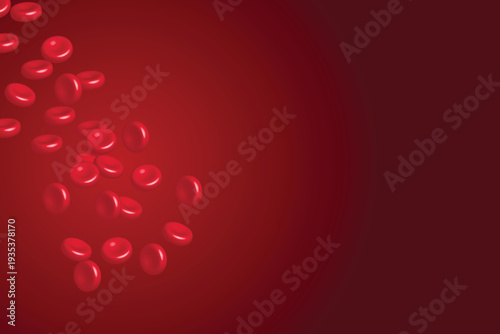 Blood cells flowing for Healthcare, hospital, clinic, laboratory, emergency design concept
