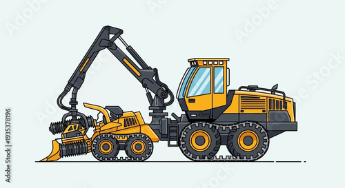 Forestry Harvester Machine - Logging Equipment