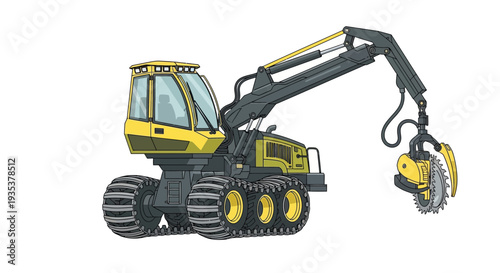 Harvester Logging Machine