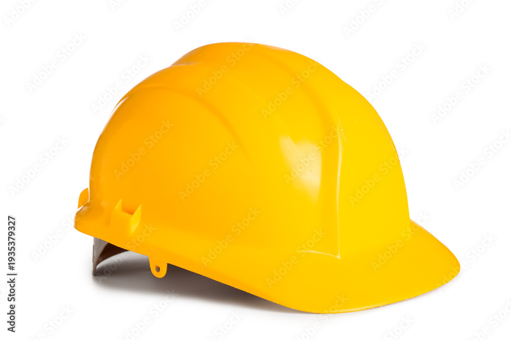 Fototapeta premium Yellow hardhat isolated on white background