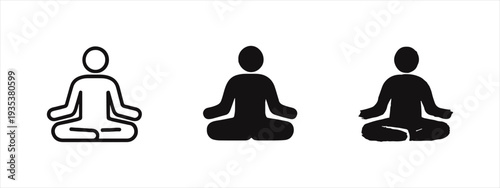 Person meditating in lotus position, symbolizing yoga, peace, and mindfulness.