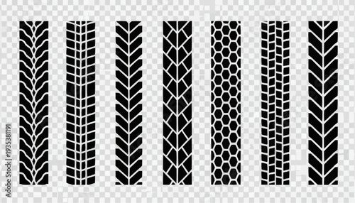 set of tire tracks