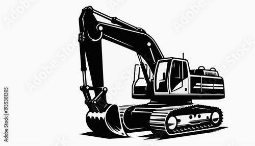 excavator on a construction site