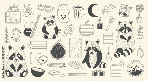 Whimsical Woodland Creatures and Nature Elements Collection for Creative Projects