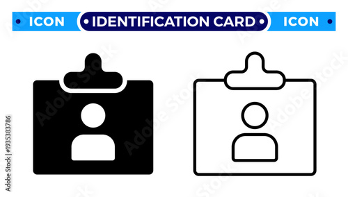Identification Card and User Profile Badge Vector Icon