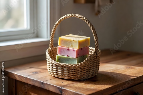 Discover Natural Soaps and Spa Essentials beautifully presented in a charming Woven Basket, Natural Soap Bar and Brush Set on Cloth.
