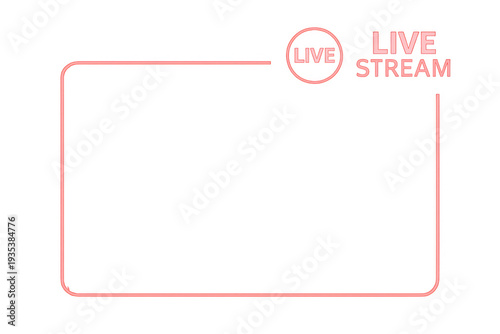 Live stream frame with transparent background for video platform