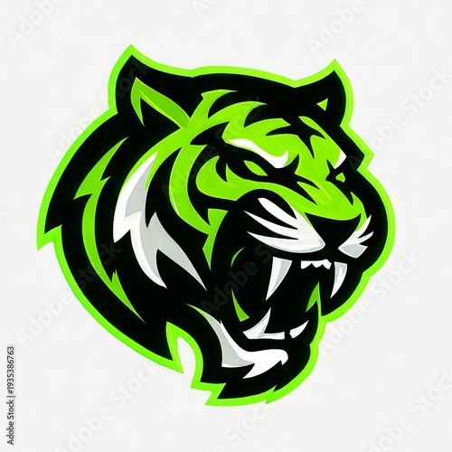 Wallpaper Mural Vector Graphic of Tiger Head Logo Design. Torontodigital.ca