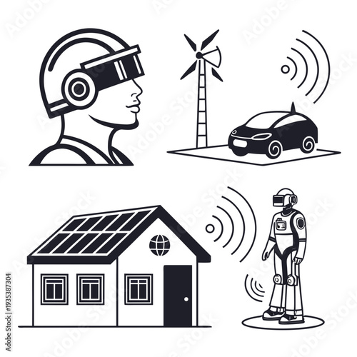 Smart home and transportation technology with renewable energy and robotics