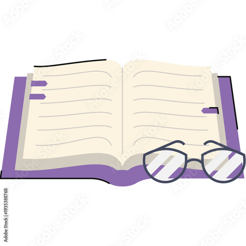 Open Book and Reading Glasses
