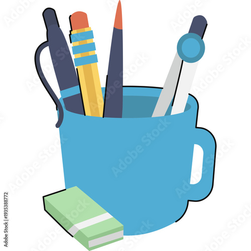 Art Supplies in Holder