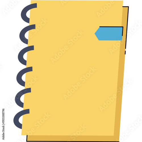 Yellow Spiral Notebook Icon