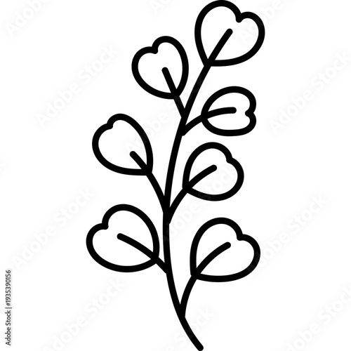 Minimalist Leaf Branch Icon