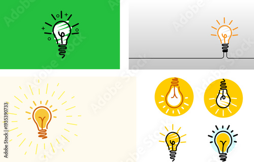 light bulb. the idea is business. abstract light bulb on a white background. create a cover or poster