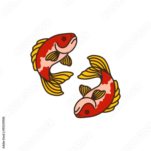 Koi Fish Zodiac Symbol