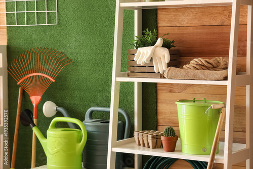 Shelf unit with gardener's ...