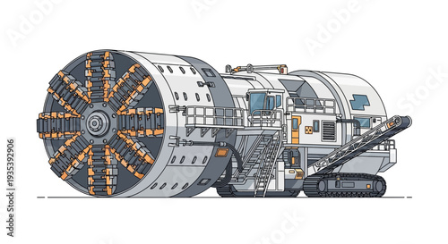 Tunnel Boring Machine illustration