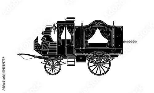 Top View Black Yacht Vector Illustration