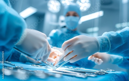 Surgical Procedure Underway in Hospital Operating Room