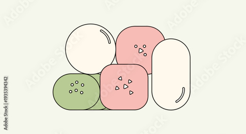 Abstract Shapes, Pills, Capsules, Medicine, Health