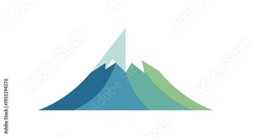 Abstract Mountain Peak Landscape