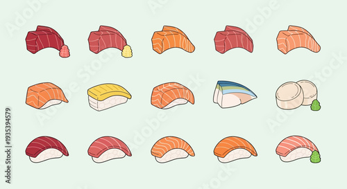 Assorted Sushi and Sashimi Selection