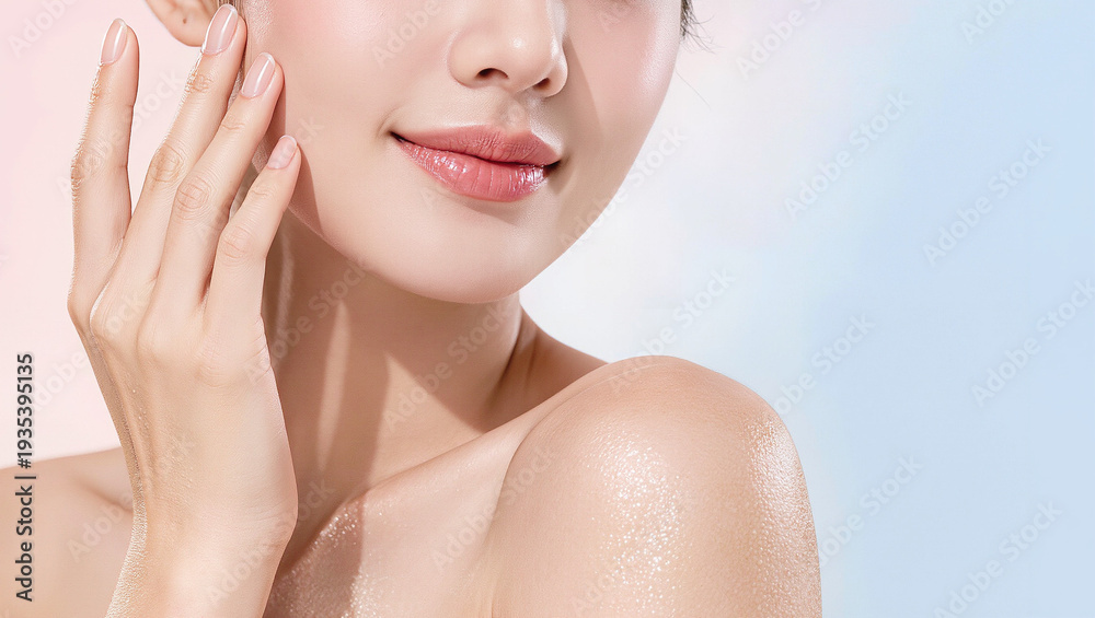 Naklejka premium アジア人女性のビューティーイメージ