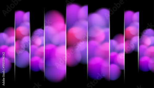 abstract digital artwork featuring vibrant pink and purple bokeh lights background