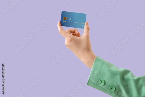 Female hand with credit car...