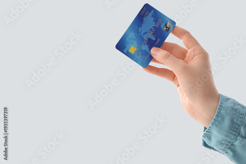 Female hand with credit car...