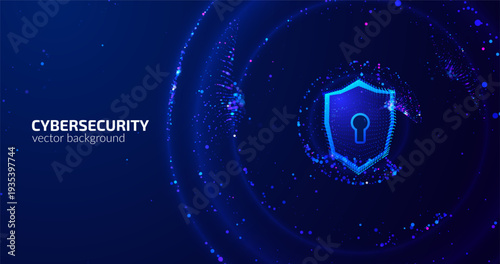 Shield icon with a digital finish, symbolizing cybersecurity and data protection. Perfect for corporate presentations, fintech branding, antivirus software, fiintech branding, and secure networks

