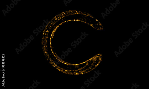 Golden wave composed of shimmering golden light trails, fireworks, and gold confetti vibe. For holiday marketing campaigns (New Year, Christmas), wedding invitation suites, anniversary announcements