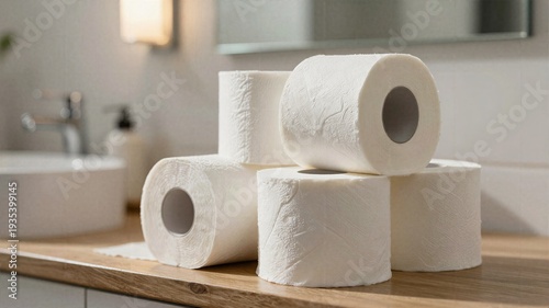 white toilet paper