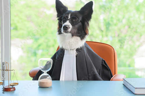Cute Border Collie dog with...