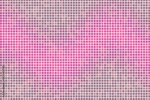Striking grid of pink and purple squares creating a luminous and rhythmic wave pattern