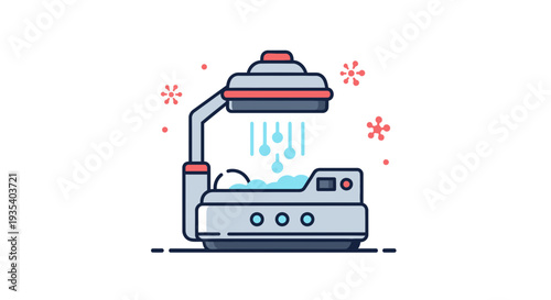 Medical Hydrotherapy Machine Icon for Spa and Health Treatments