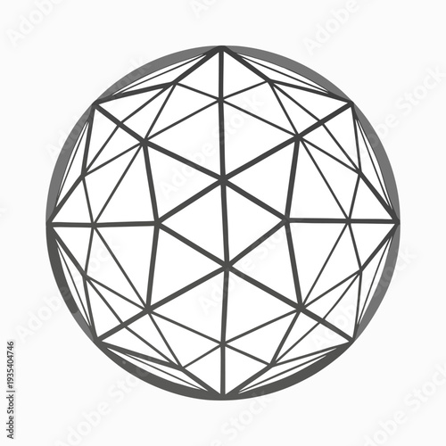 Geometrical Precision: A sophisticated grayscale depiction of a geodesic dome, illustrating the elegance and precision of structural design, showcasing the beauty of form and engineering.
