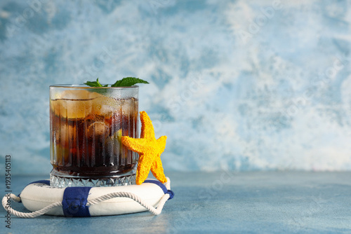 Glass of cold Cuba Libre co...