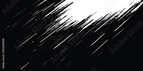 Abstract representation of rain or meteor shower in a dark setting