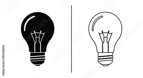 Lightbulb ideas: bright concepts Vector